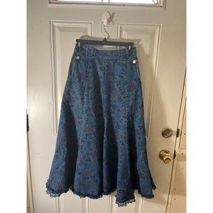 Vintage denim full skirt size 9/10